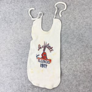Illinois Chief Vintage‎ Bib Baby Im a Little Chief from Illinois 19?? STAINED